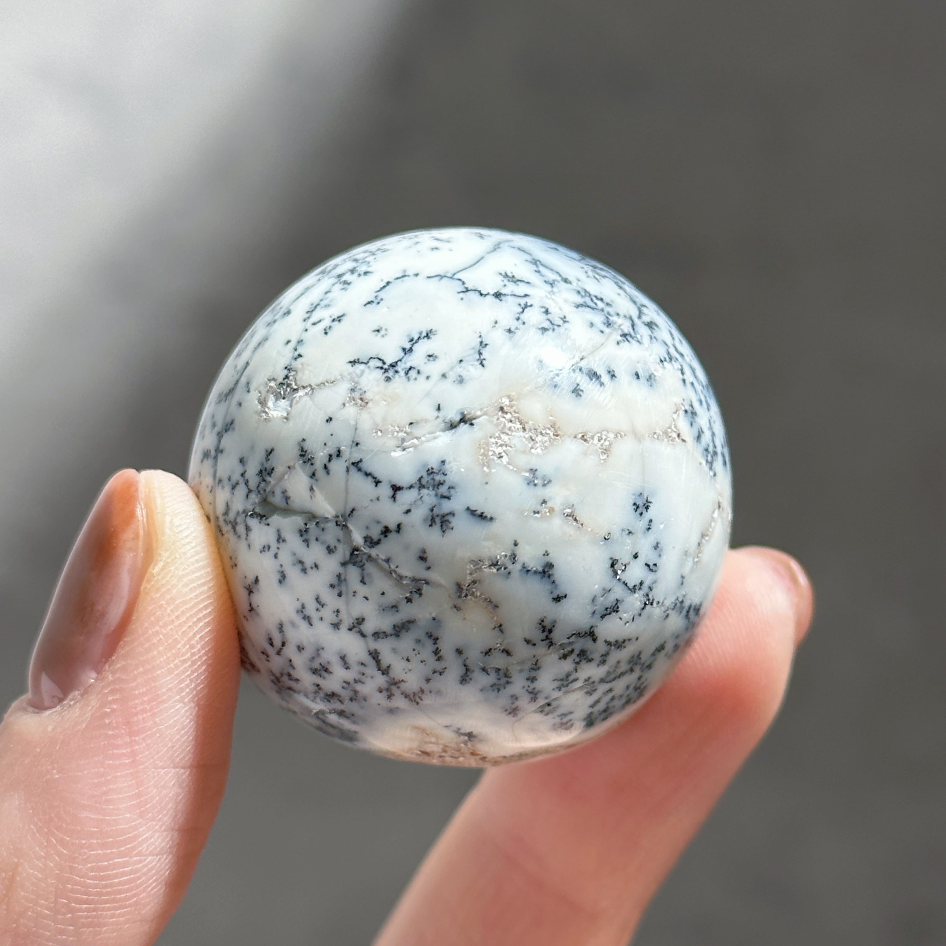 デンドリティックアゲート モスアゲート 天然石 ルース 石 Dendritic デンドリティックアゲート スフィア02◇ Dendritic Agate ◇天然石