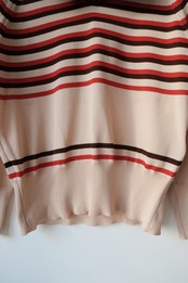 Retro stipes jersey pullover