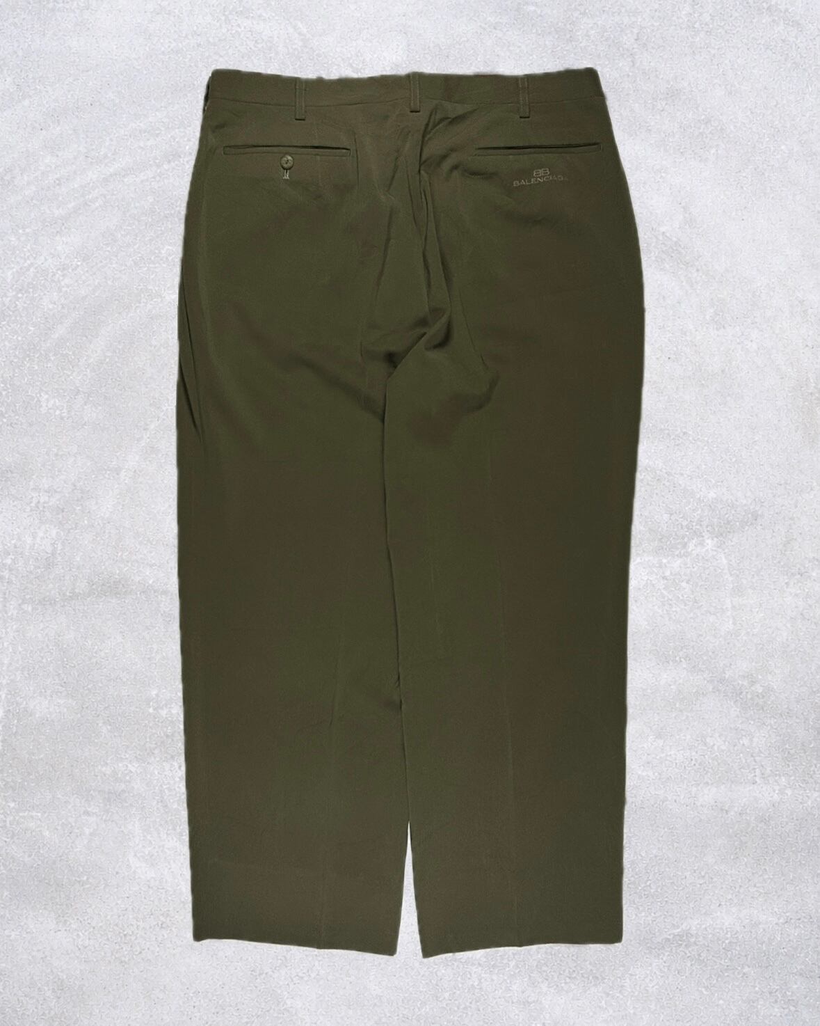 BALENCIAGA PARIS 6pocket ドレープ ワイド スラックス BALENCIAGA Olive Luxe Drape Wide Trousers | Jurell