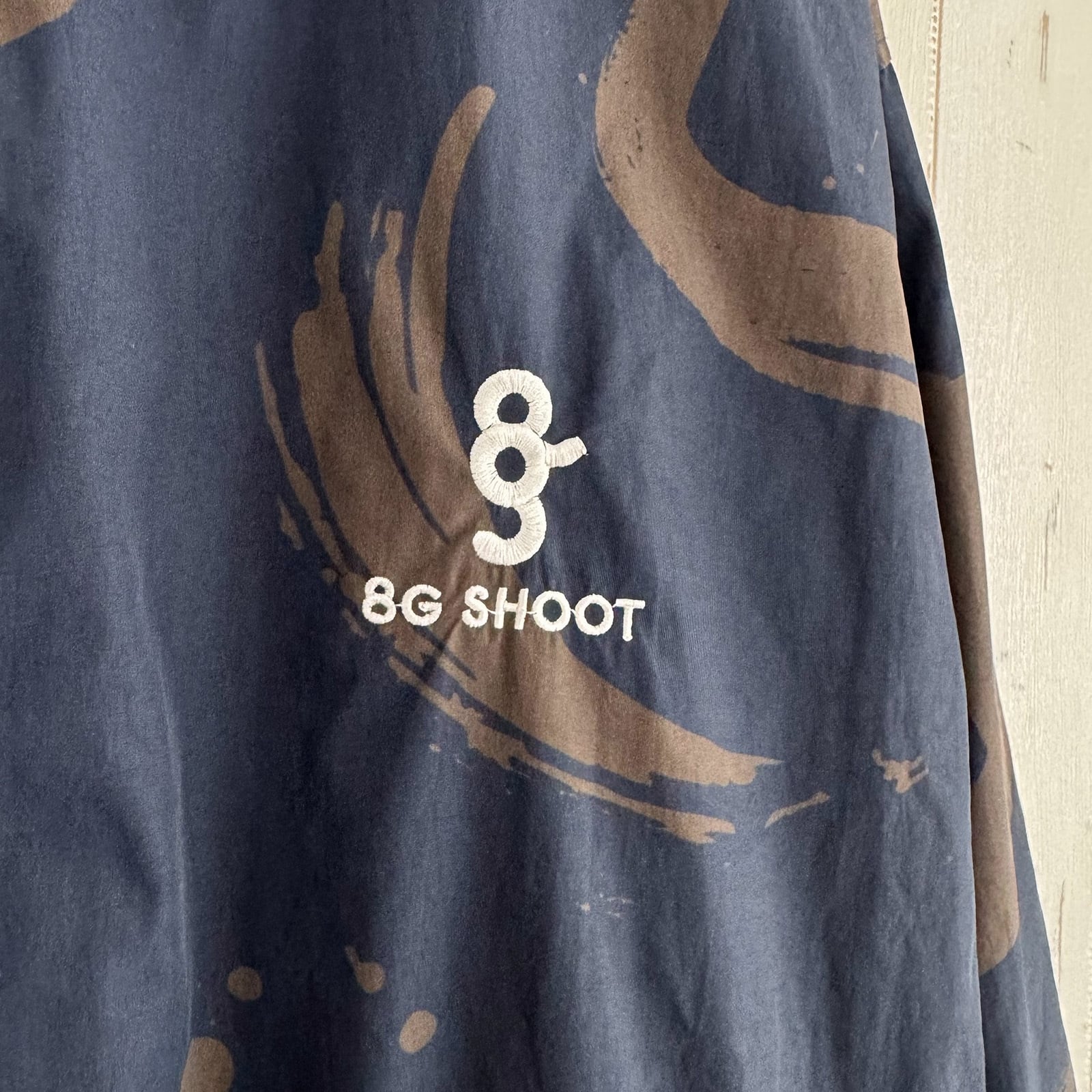 CALLIGRAPHY PATTERN NYLON JACKET -NAVY- | 8G SHOOT WEBSTORE