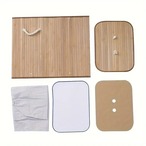 ランドリーバスケット ランドリー収納 衣類収納 蓋付き スリム 幅30cm 木製 おしゃれ 北欧