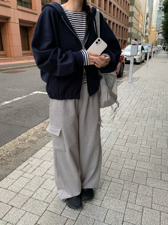 (予約) mellounge  / String home cargo elastic waist pants 2color