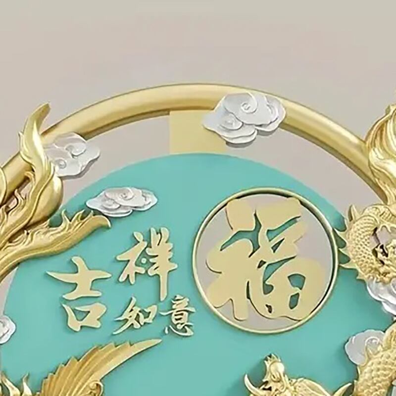 ドラゴン 龍 竜 鳳凰 鳥 樹脂 ブルー 青 置物 オブジェ 金龍 風水 開運