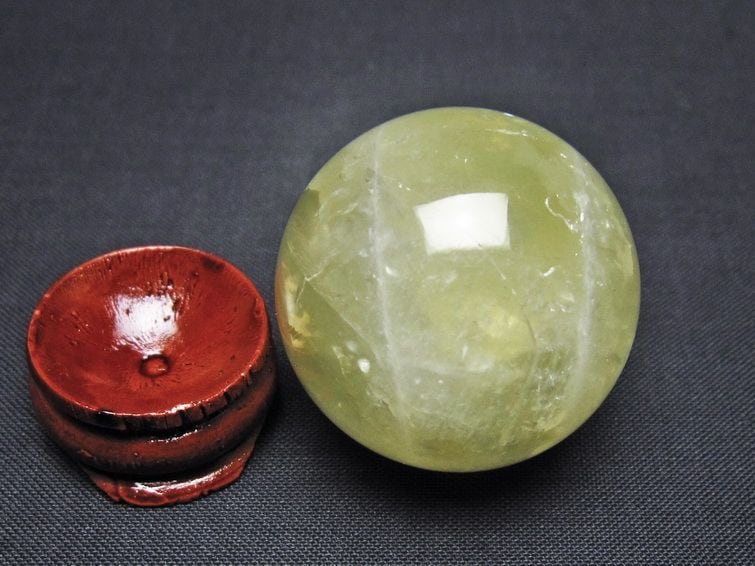 シトリン 丸玉 34mm シトリンクォーツ スフィア 一点物 141-7769