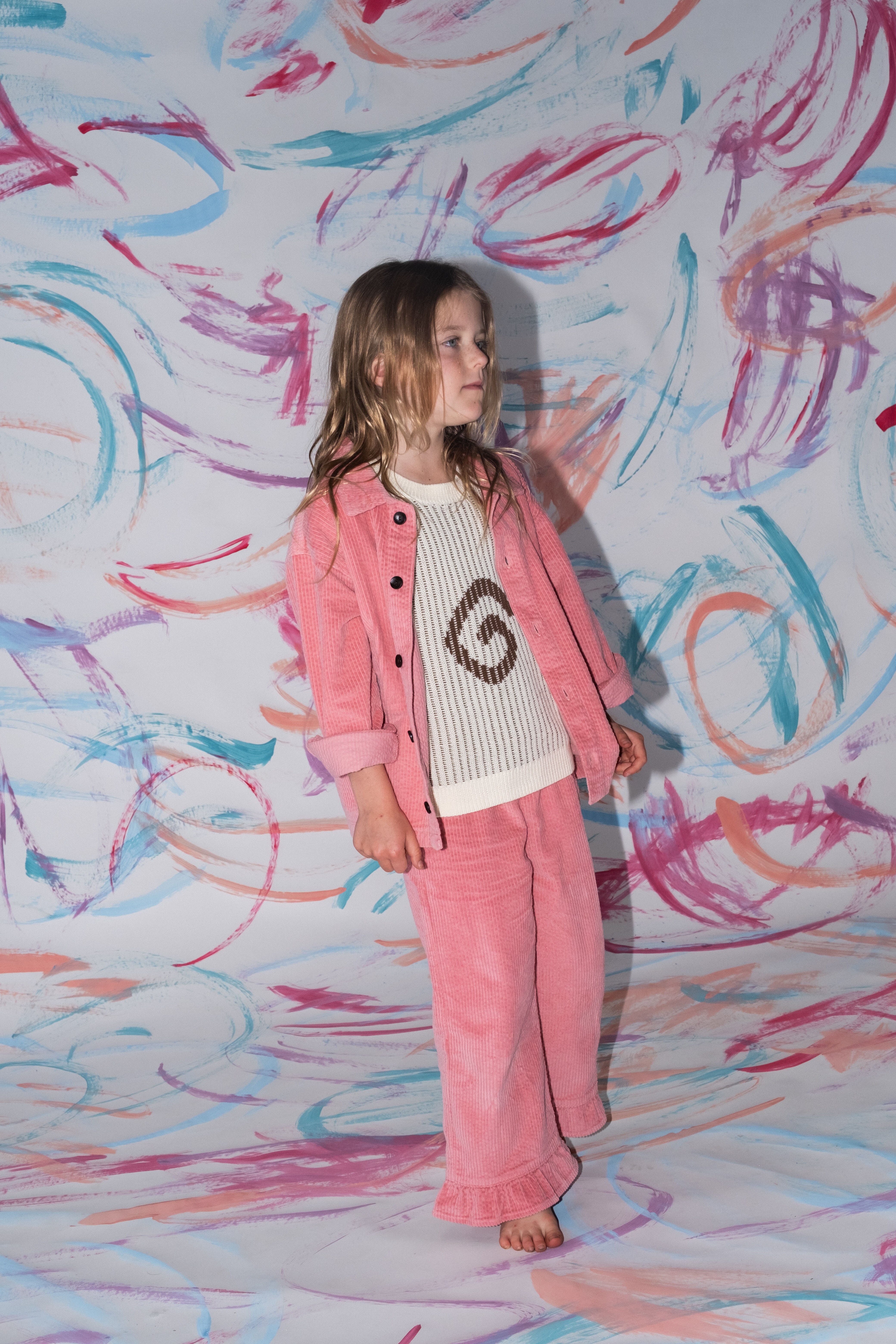 【即納/送料無料】Grown / Organic Cord Shirt Jacket - Sorbet