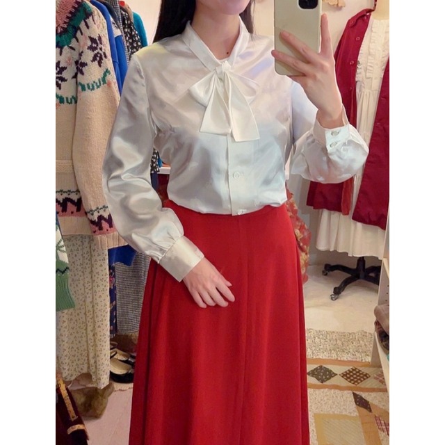 butterfly ribbon white blouse