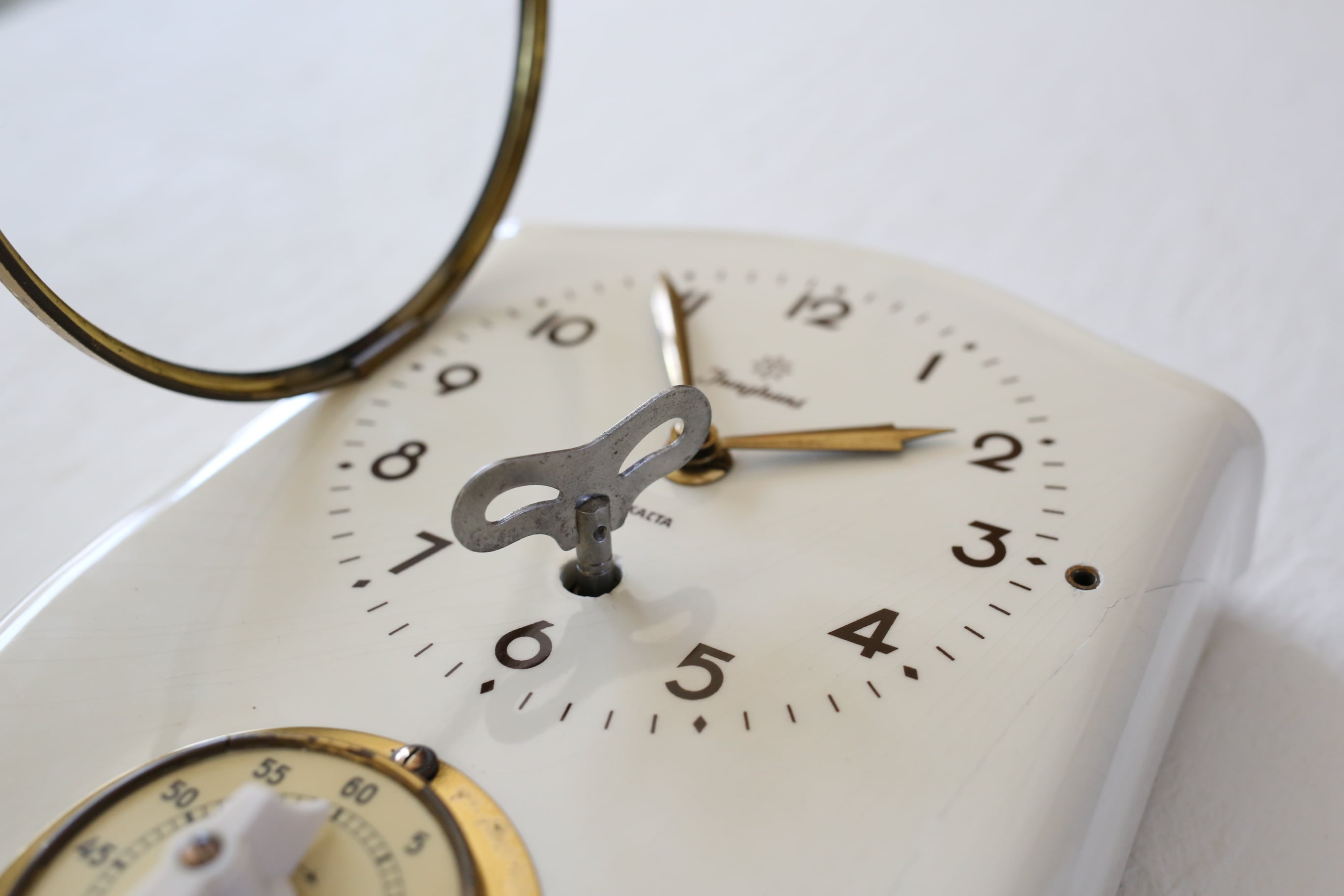ドイツ ヴィンテージ Junghans ユンハンス 陶器 キッチンタイマー付き
