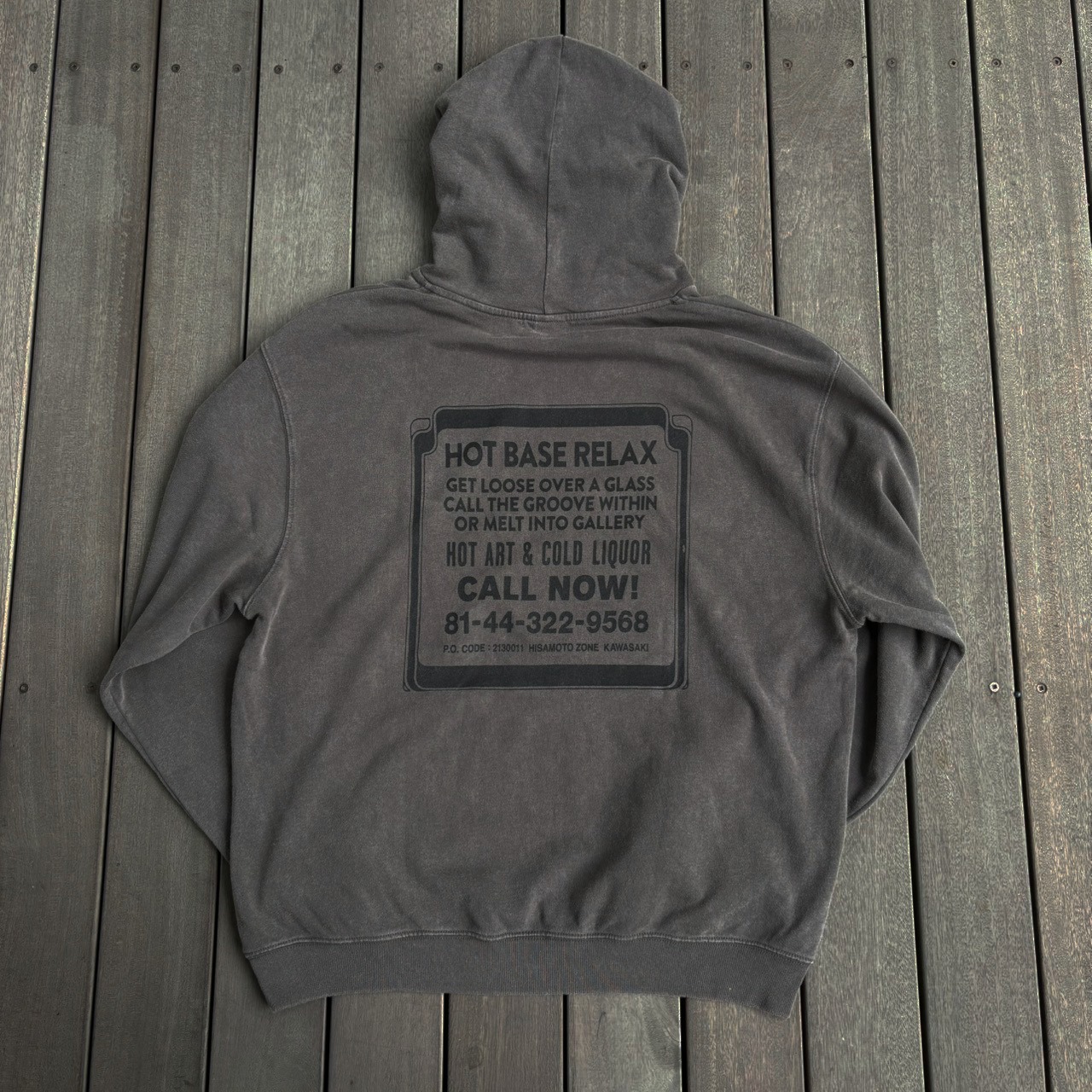 RSB HOT BASE RELAX GRAPHIC PULLOVER HOODIE FADE BLACK