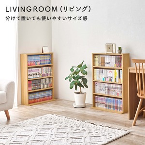 【組立式】本棚 ブックラック 2台組 コミック約312冊収納可 可動棚付き インテリア 薄型設計 3色展開 幅60cm