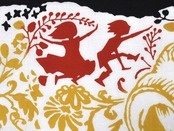2015年　干支手ぬぐい　「空飛ぶ黄金の羊」　[D84]