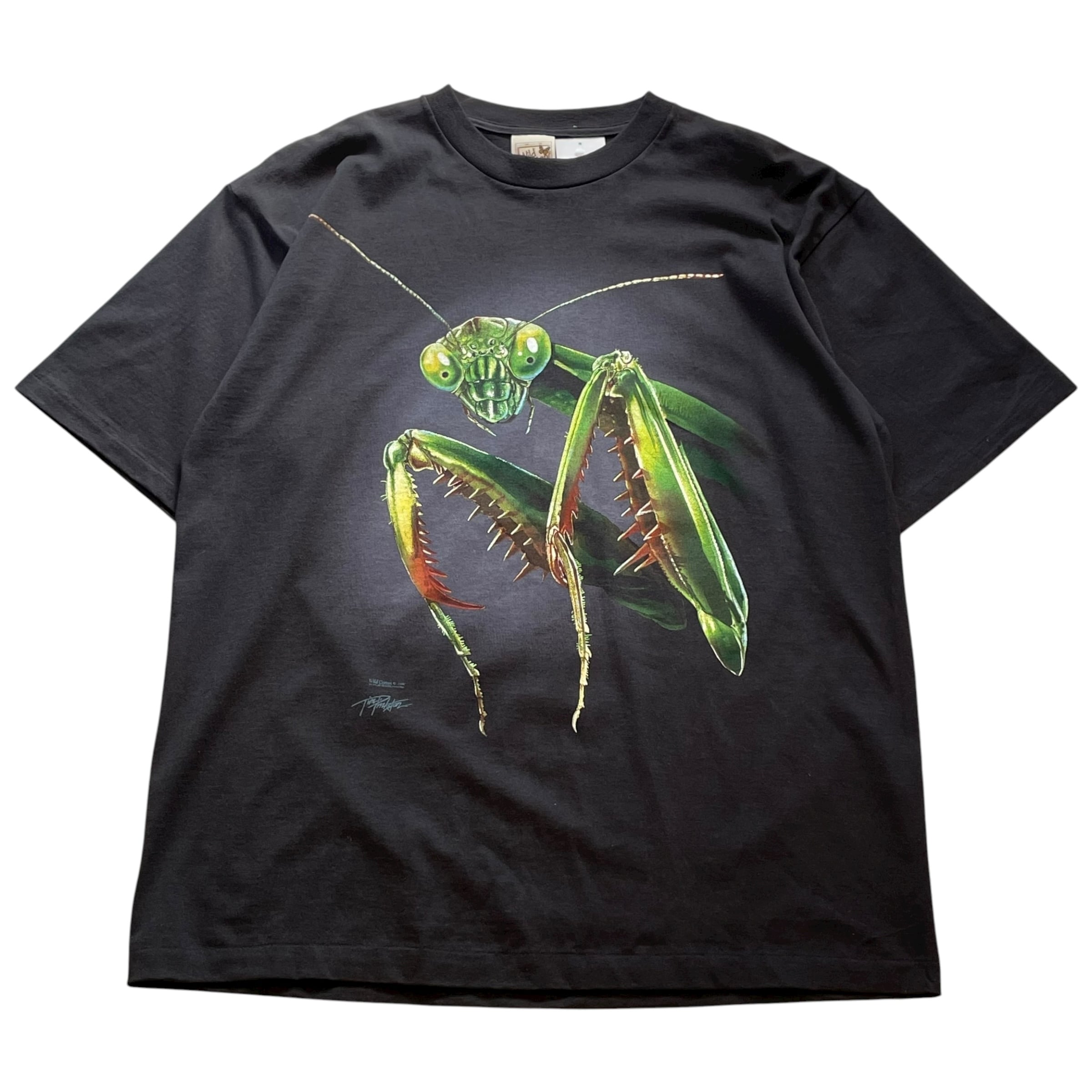 1998s Wild cotton "Mantis" art graphic T-shirt