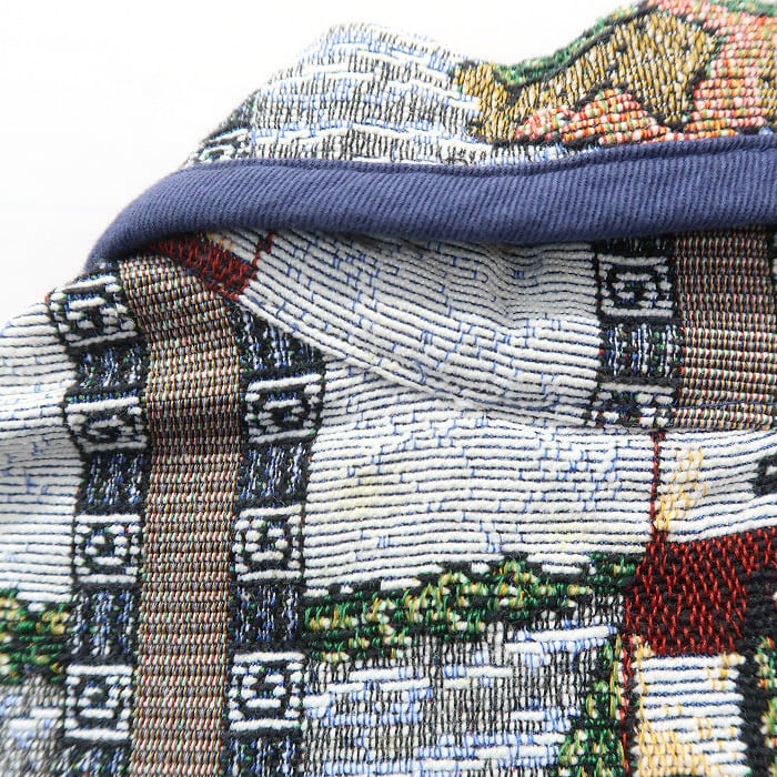 90's vintage カバーオール ハンティングジャケット 総柄 M 紺 古着 60s レッド キルティング 濃紺 ライトオンス デニム ワーク