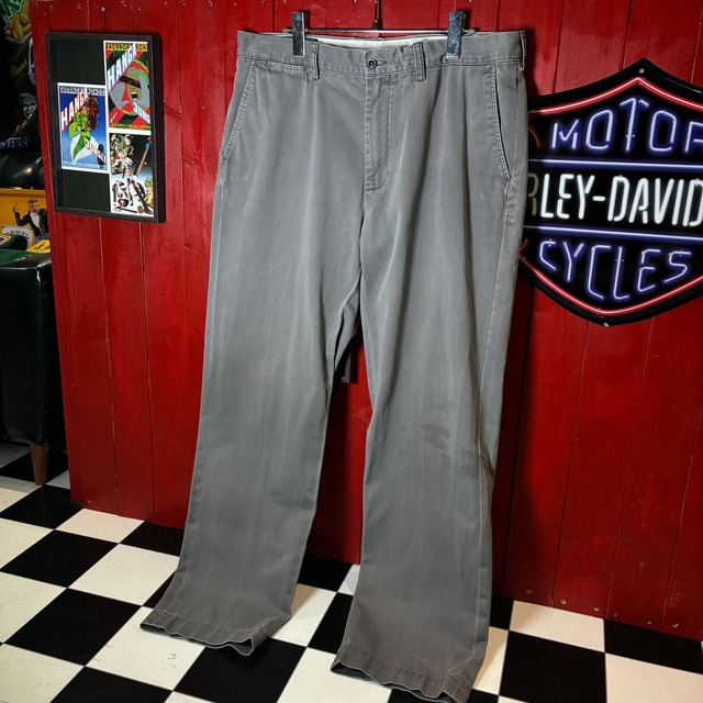 90s Polo Ralph Lauren ライトグレー チノパン PRESTON PANT W36