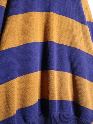 mustard × purple good coloring cotton knit