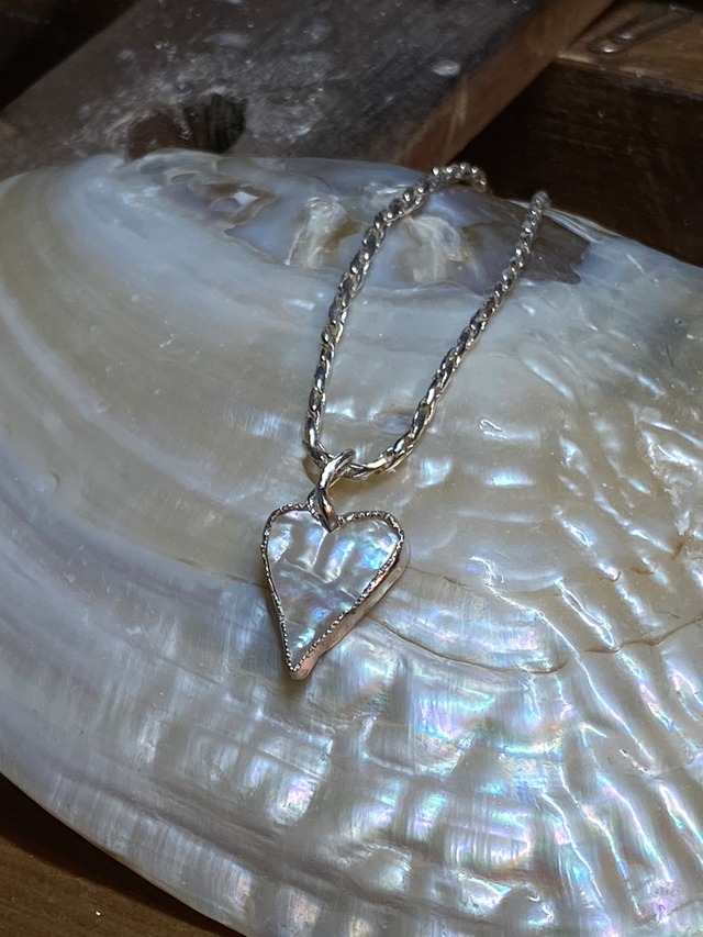 [MN001]mother of pearl silver 925 necklace