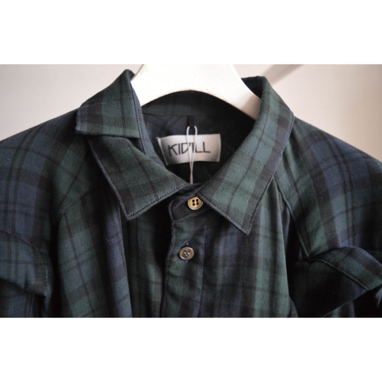 KIDILL Chaos Oversize Shirts - Check GREEN | AYIN 