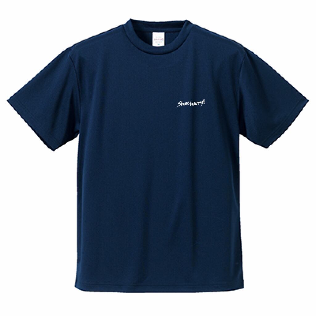 #SHOEHURRY 3KEYWORDS DRY T-SHIRTS｜ドライTシャツ（ネイビー/ホワイト）