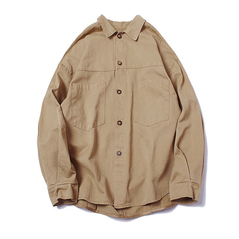 全2色 ジャケット 羽織 カジュアル 無地 シンプル シャツ