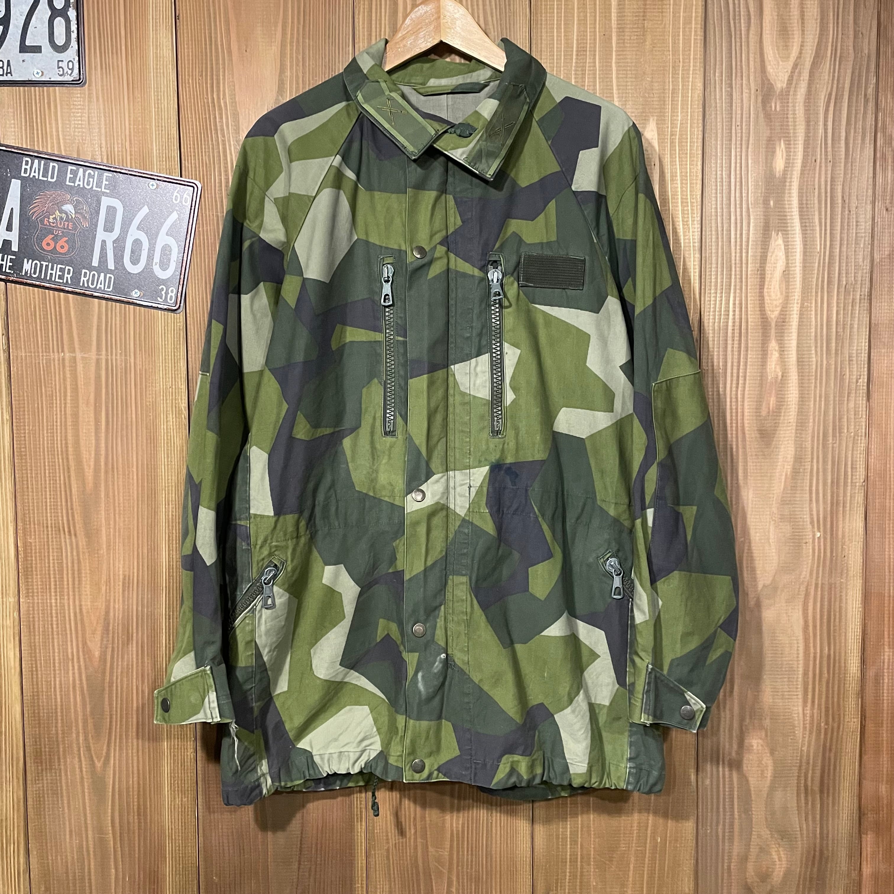 最安値　スウェーデン軍　スカンジナビアカモ　ミリタリージャケット　人気XLサイズ 80s Sweden Army スウェーデン軍 スカンジナビアカモ ミリタリー