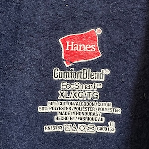 HANES XL ビッグサイズ バックプリント プルオーバー パーカー スウェット フーディー 消防団 レスキュー us古着