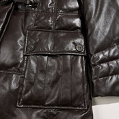 UNDICI NOVE ウンディッチ ノーベ 羊革 本革 レザー ダウンコート サイズ 40 /ダークブラウン/レディース