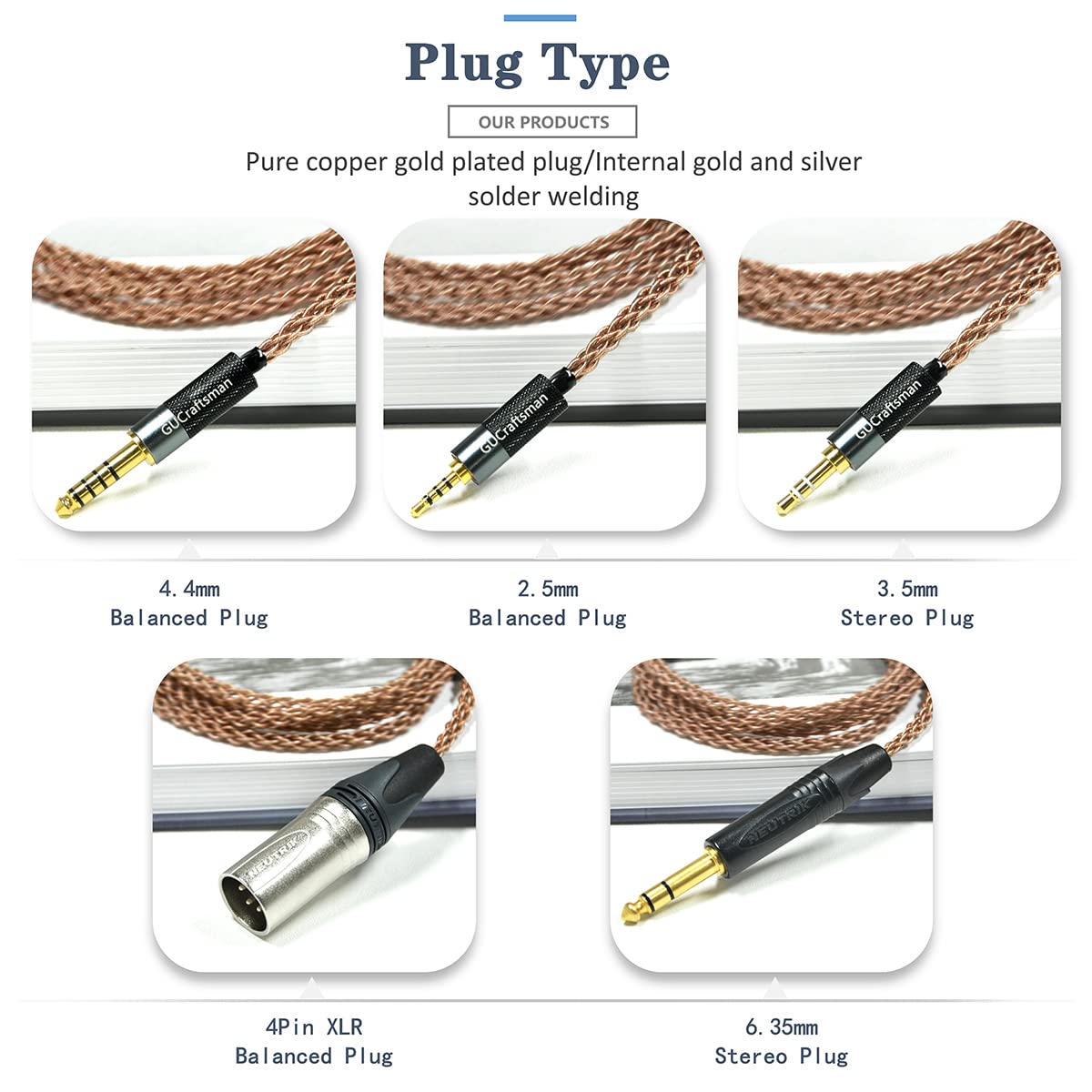 Gucraftsman 6Nシングルクリスタル銅アップグレードヘッドフォン Gucraftsman 6Nシングルクリスタル銅アップグレードヘッドフォン