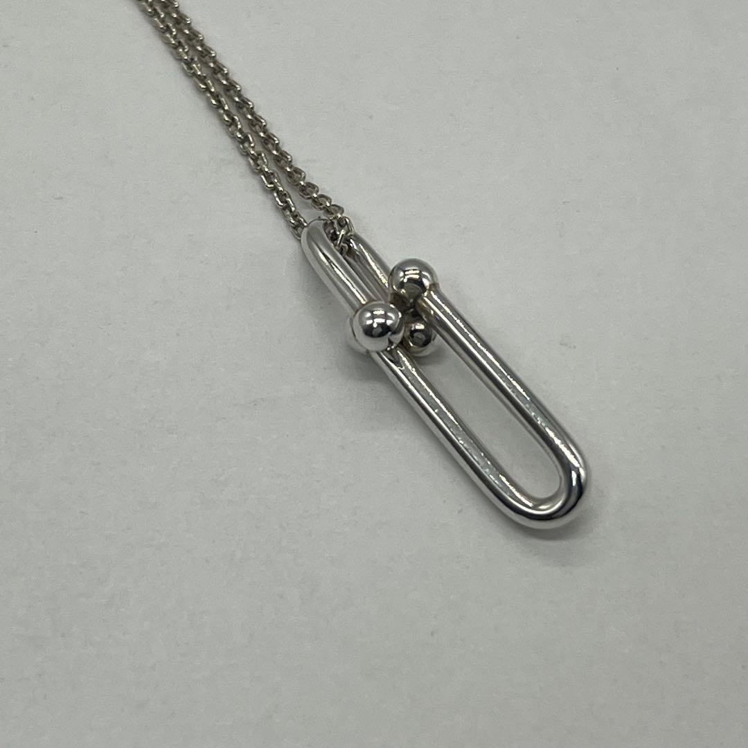 ティファニー TIFFANY ハードウェア 細長リンク ペンダント ネックレス