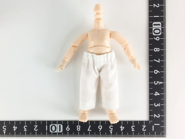 燦燦7b ドール服 1/6 オビツ11 イージーパンツ(ワイド)白ツイル 15205 - 画像1
