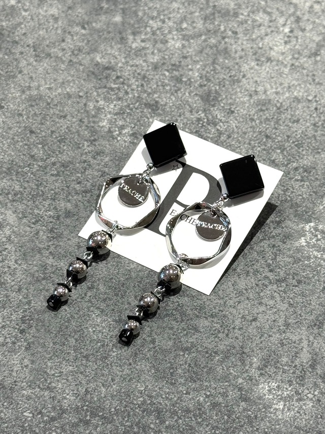 onyx silver circle drop spangle dot mix