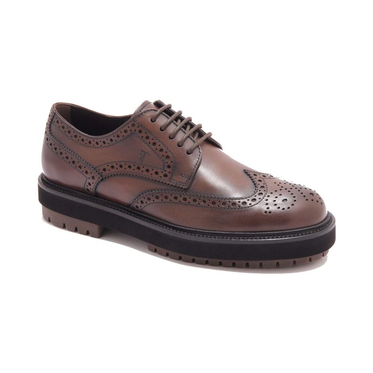 TOD'S トッズ メンズ レースアップシューズ レザー ブラウン