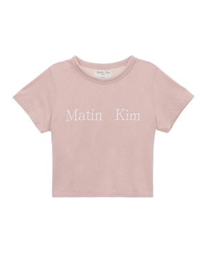 [MATIN KIM] LOGO CROP TOP IN PINK