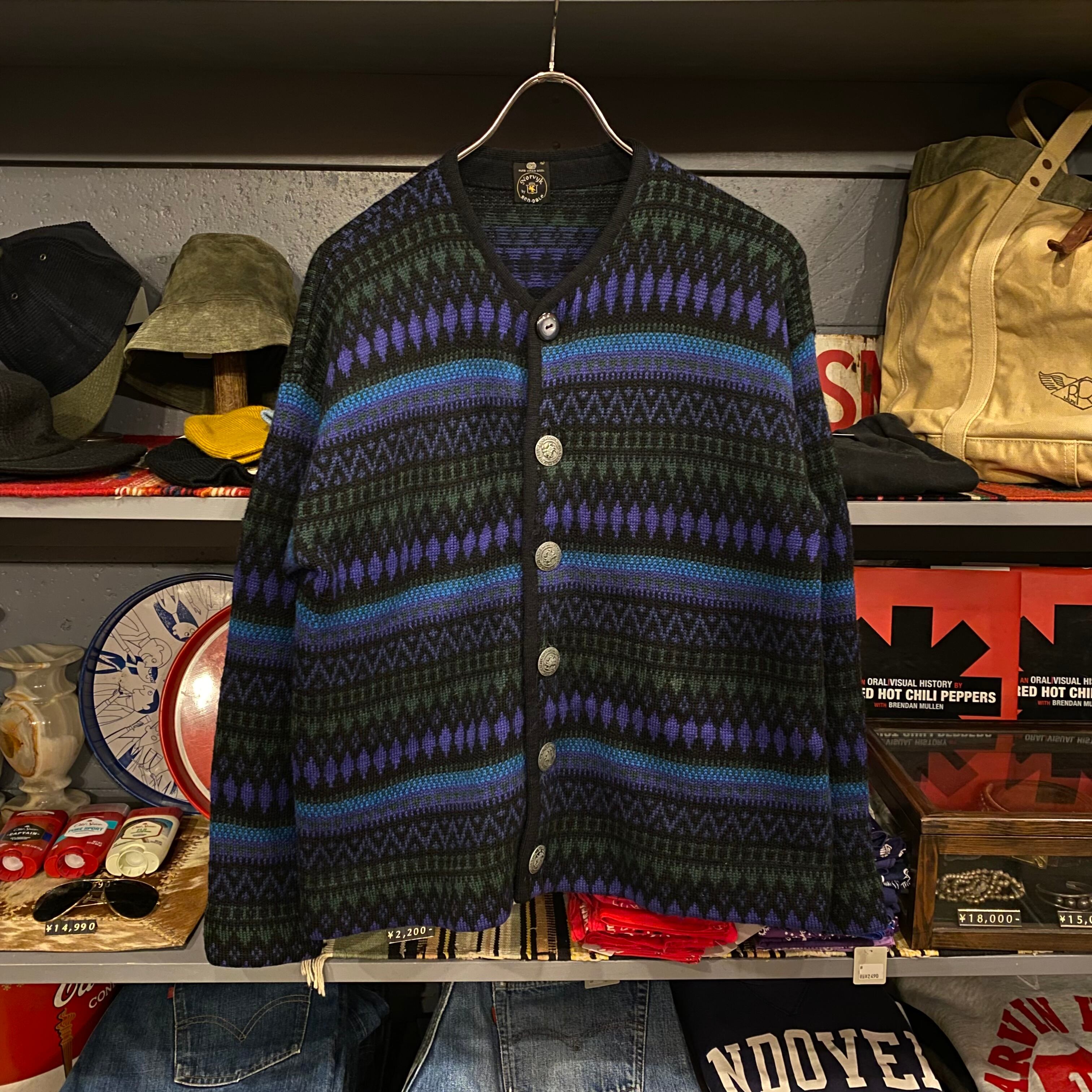 1960~70'S NORVYK カーディガン カナダ製 SIZE L 70s Norvyk by REN-DALE Wool Knit Cardigan | VOSTOK