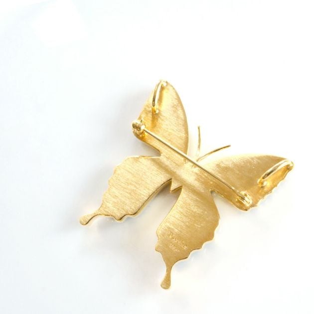 Psyche/現品] [zps025g-sul]本物の蝶の翅アクセサリー バタフライ 蝶