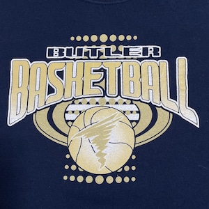 【GILDAN】バスケットボール basketballロゴ プリント Tシャツ LARGE ネイビー US古着