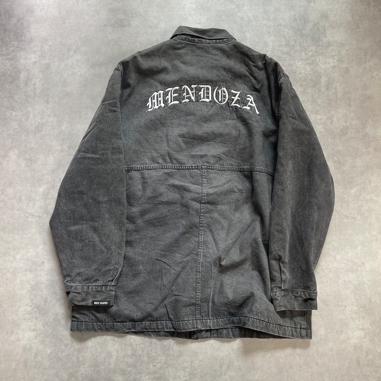 90s old BEN DAVIS カバーオール ブラック ペンキvintage ベンデイビス 