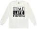 TIME LIF FISHING LS Crew Neck Tee（フロッキープリント）