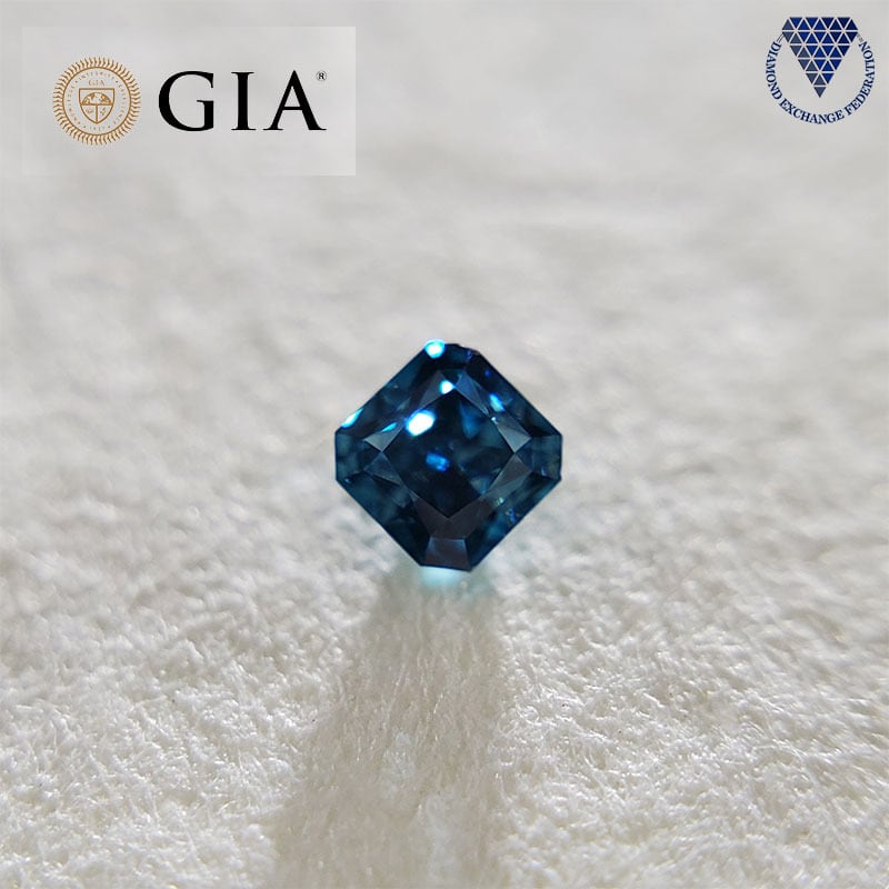 0.04 ct FANCY DEEP GREEN BLUE GIA 天然 グリーン ブルー ...