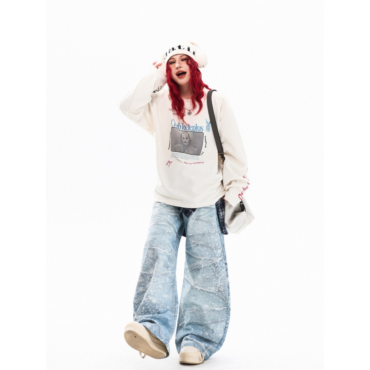 ストリート ピエロワッフル ロングTシャツ T2009