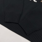 PEARLY GATES パーリーゲイツ ラビット柄 ニットセーター サイズ 1 /ブラック系/レディース/ゴルフ/ウサギ柄/非売品