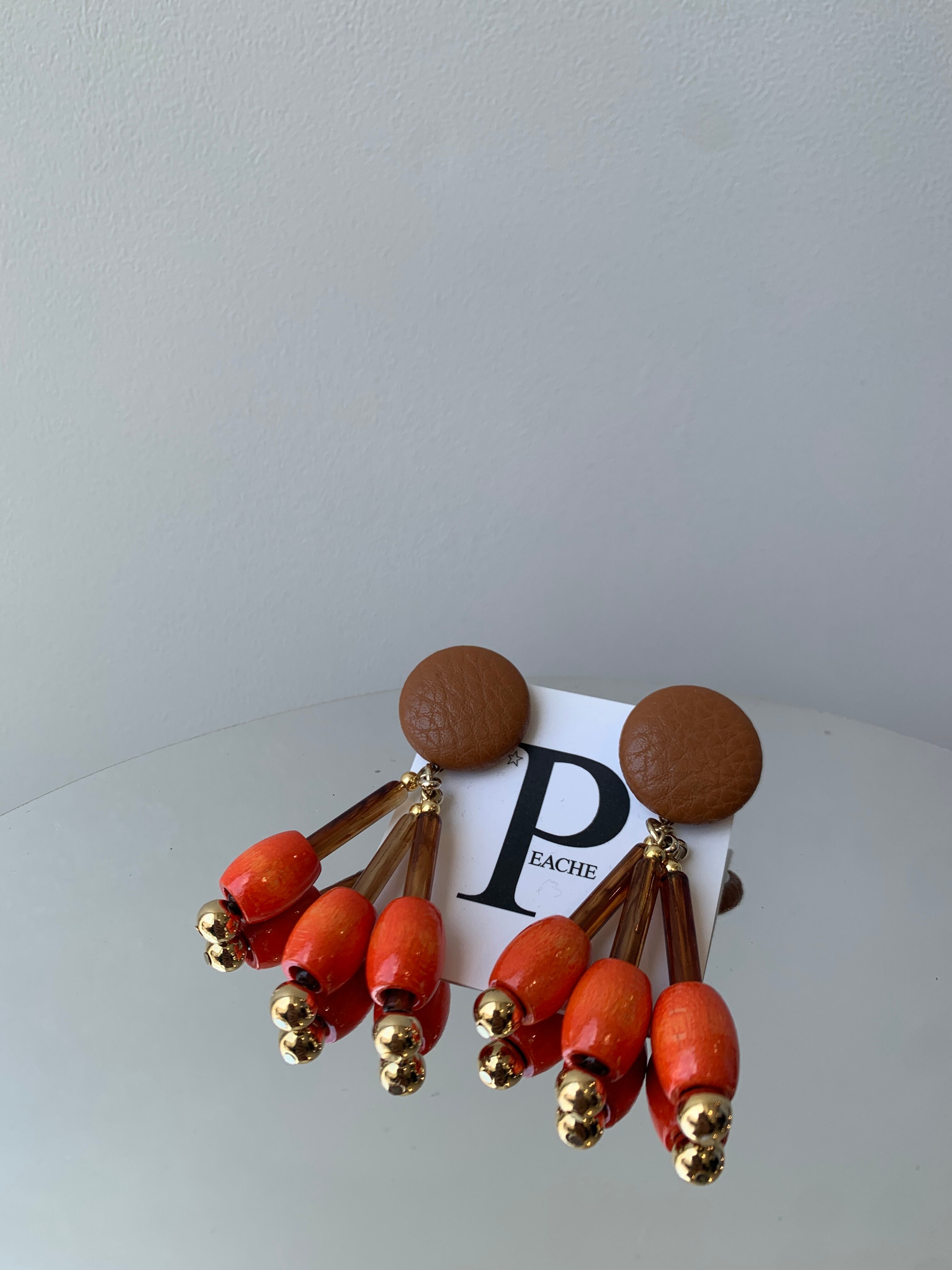 wood drop swaying orange×gold