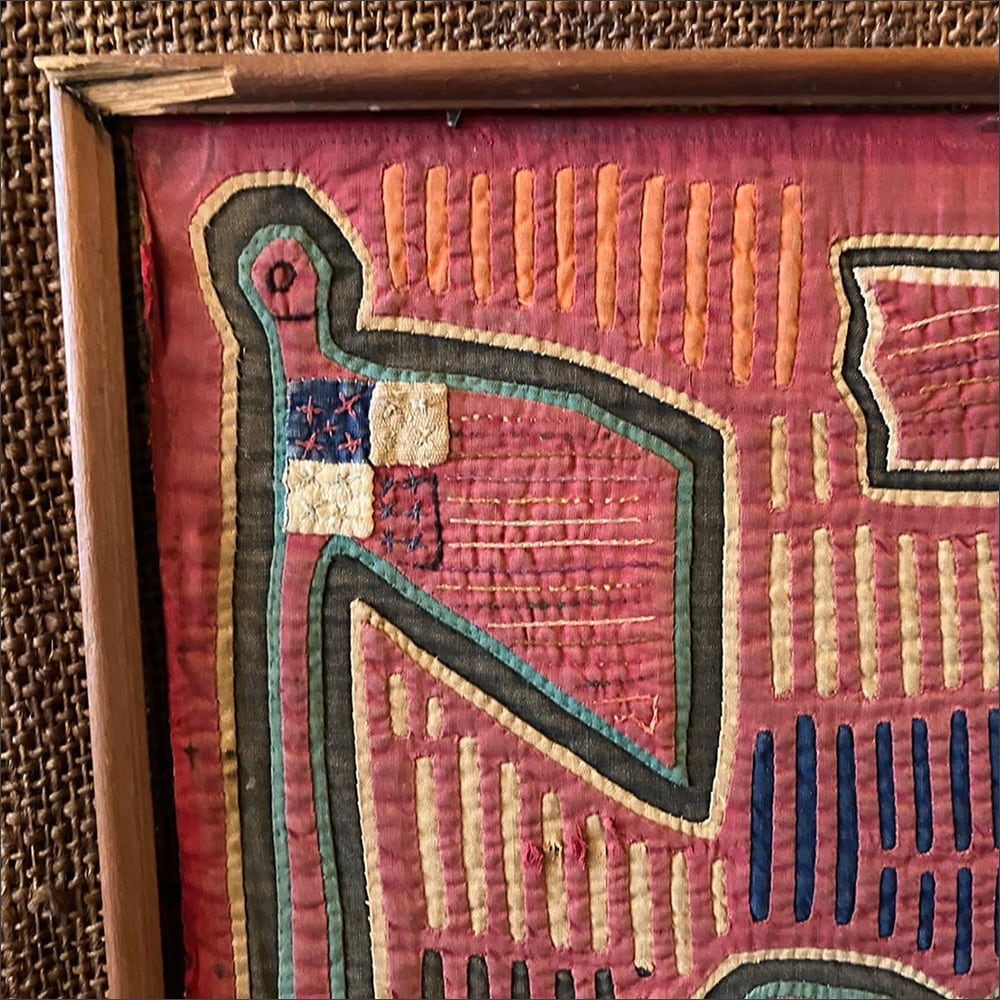 ヴィンテージ パナマ モラ刺繍 30～40's アートパネル】 | PAY ID