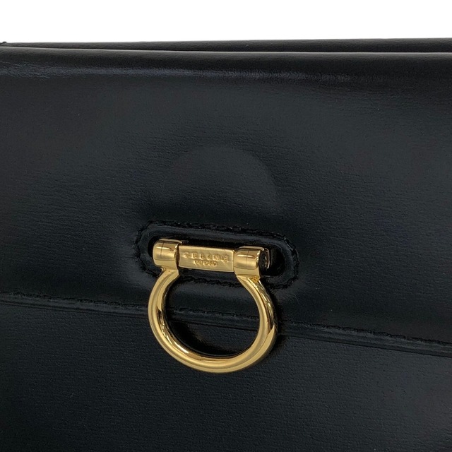 CELINE セリーヌ ガンチーニ レザー 財布 ブラック vintage ヴィンテージ オールド nnhbtg