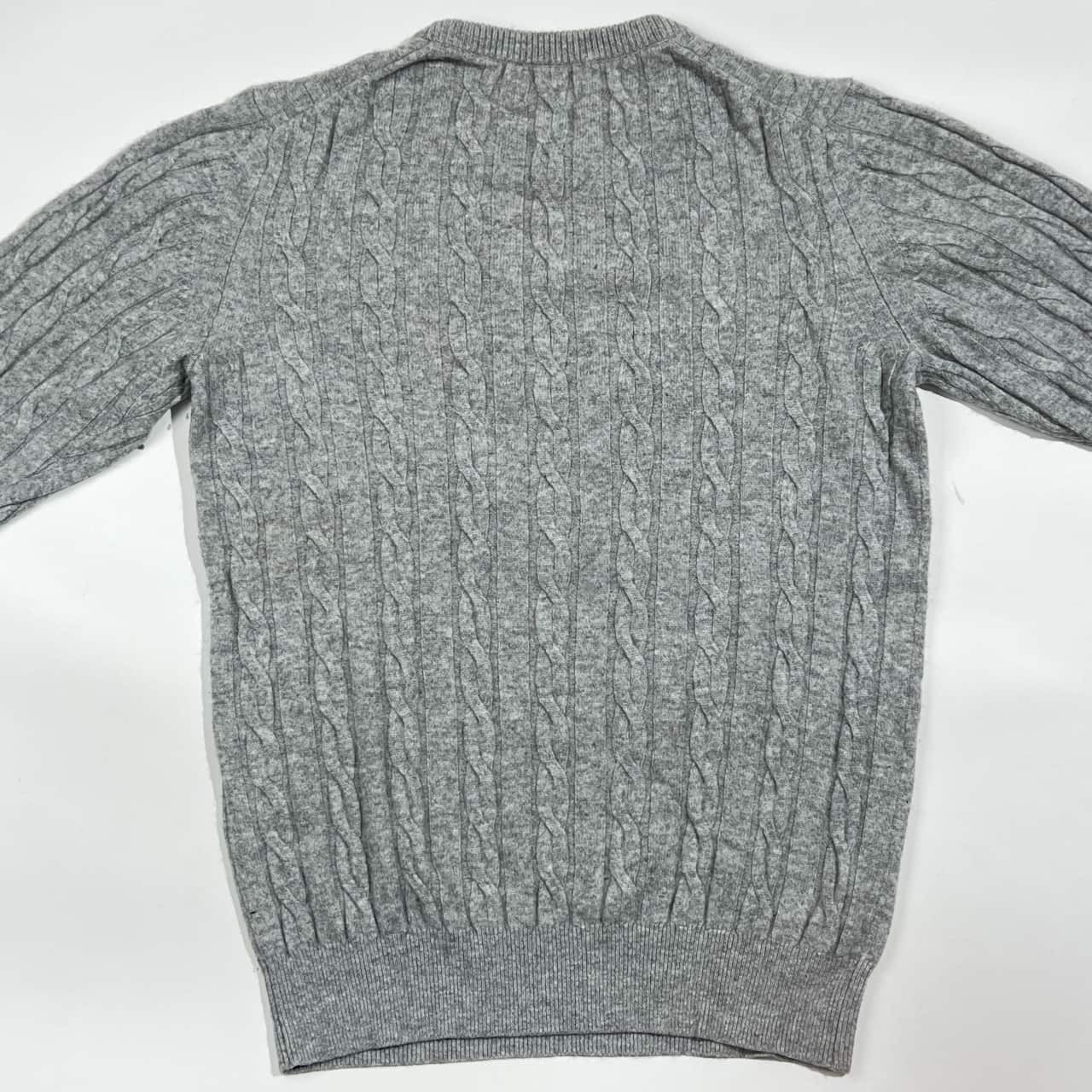 カシミヤ100% CASHMERE  BEAUTY & YOUTH ビューティーアンドユース ケーブル編み ニット セーター M/グレー レディース