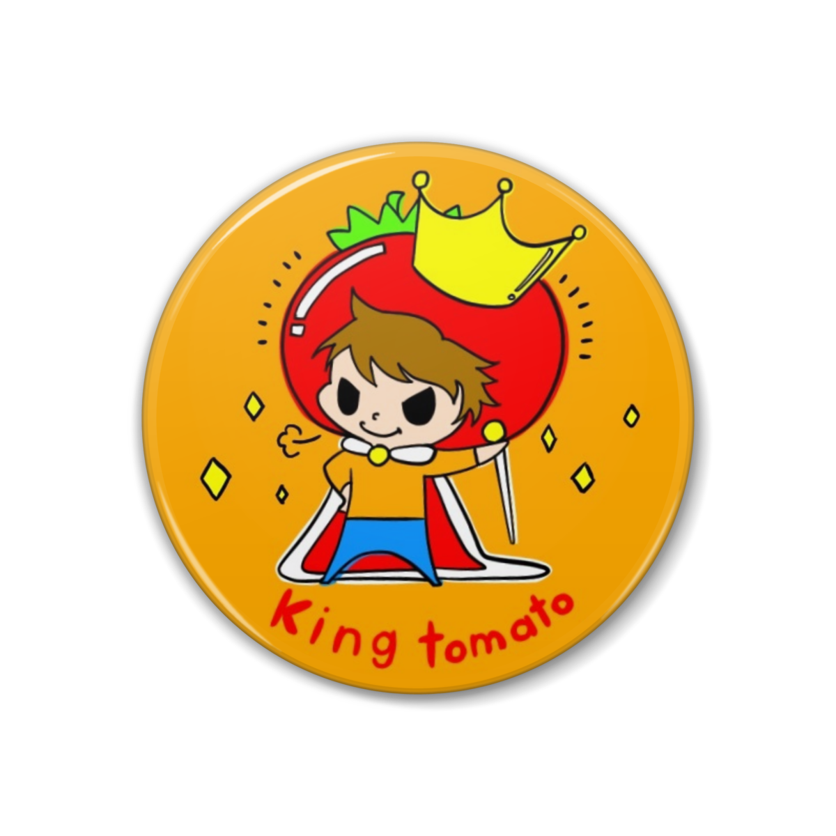 キングトマト缶バッジ 38㍉ | Brocante