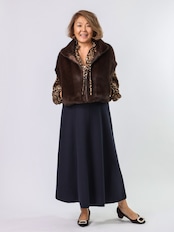 BRAHMIN(マイクロサテンヒョウ柄ブラウス)