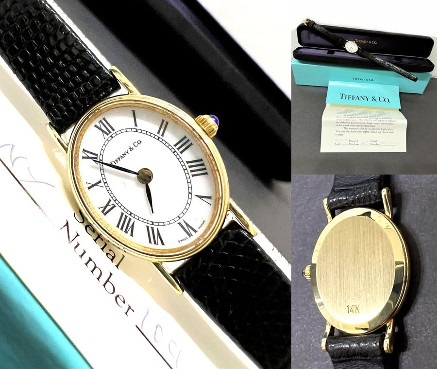 TIFFANY 保証書 ケース付き ティファニー クラシック オーバル 14K YG