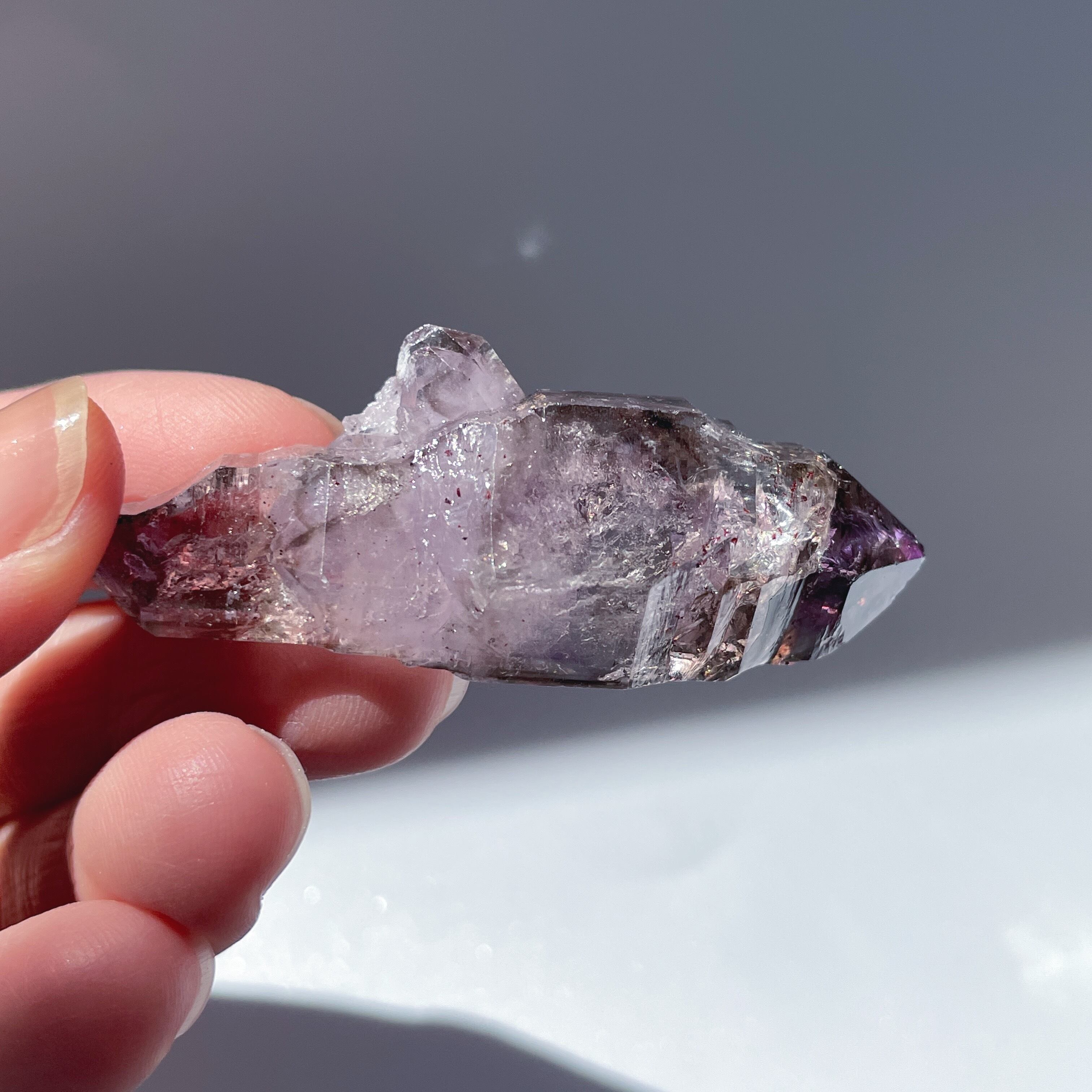 レピドクロサイト入り◇ジンバブエ産シャンガーンアメジスト 43