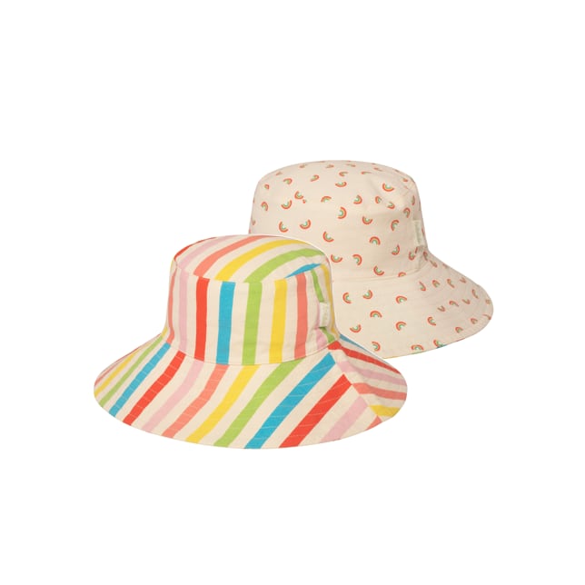 T2306M-2-Vintage Rainbow Stripe Sun Hat 7-10 Years-MULTI