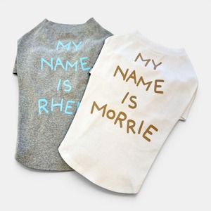 【予約】[ STAY MORRIE ] My Name Is T-shirt（お名前入り）｜Gray
