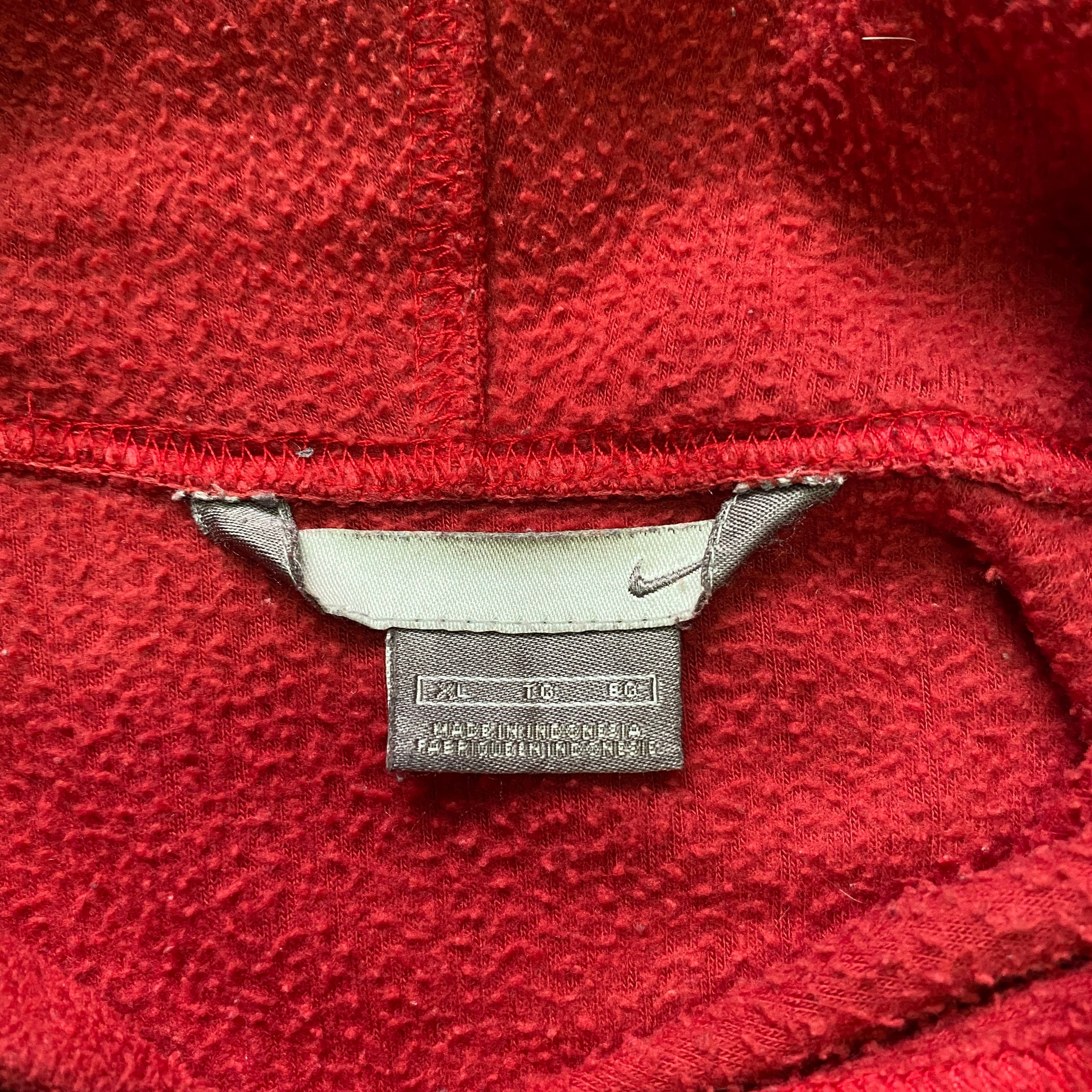NIKE ナイキ スウォッシュ ロゴ刺繍 フリースパーカー メンズXL 古着